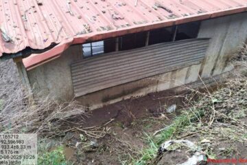 Escuela de Simojovel de Allende afectada por las lluvias torrenciales
