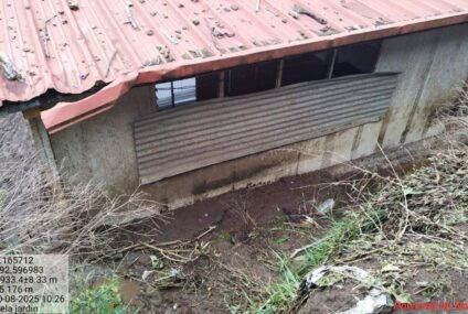 Escuela de Simojovel de Allende afectada por las lluvias torrenciales