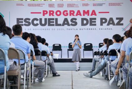 Presentan programa Escuelas de Paz para construir entornos educativos seguros en Chiapas