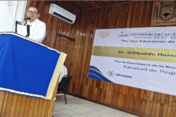 Rindió su Tercer Informe de Actividades el director de la Facultad de Negocios de la UNACH Campus Tapachula