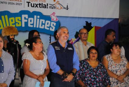 Angel Torres cumple una vez más al inaugurar Calles Felices en colonia Módulo 1
