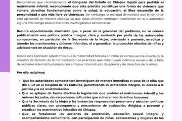 Colectiva feministas 50 más Uno expresa indignación por el caso de una menor que dio a luz en San Cristóbal de las Casas Colectiva feministas 50 más Uno expresa indignación por el caso de una menor que dio a luz en San Cristóbal de las Casas
