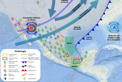 Protección Civil emite recomendaciones por ingreso de frente frío No. 27 a Chiapas 