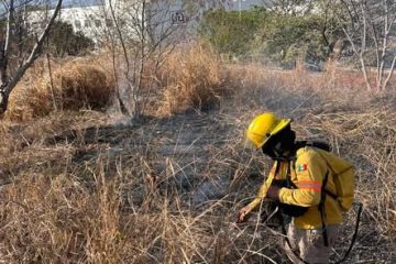 Controlan incendio de pastizales en la colonia Castillo Tielmans de Tuxtla Gutiérrez