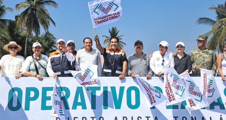 Eduardo Ramírez da inicio al Operativo Playas Limpias en Puerto Arista