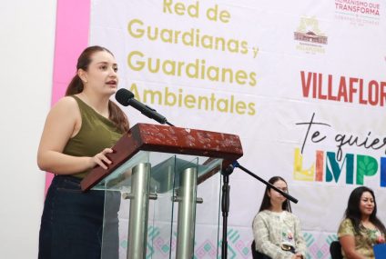 Valeria Rosales fortalece participación de niñez y juventud ambiental con toma de protesta de redes en Villaflores