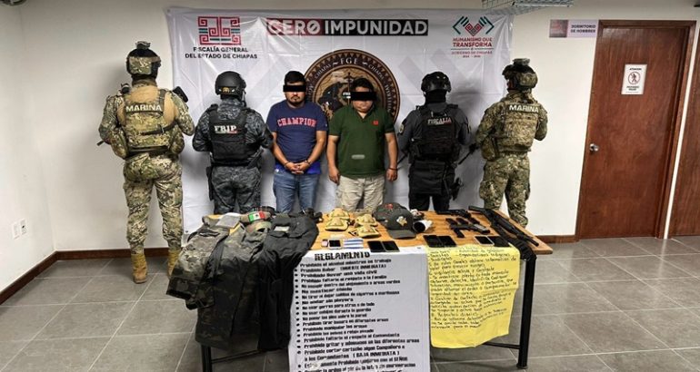 Rescatan a cinco personas privadas de la libertad y detienen a dos presuntos integrantes del Cartel de Sinaloa en Acacoyagua Rescatan a cinco personas privadas de la libertad y detienen a dos presuntos integrantes del Cartel de Sinaloa en Acacoyagua