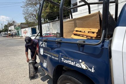 Refuerza SSP de Tuxtla acciones contra apartado indebido de vía pública