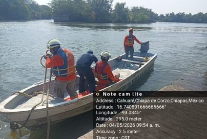 Buscan a una persona desaparecida en el Cañón del Sumidero