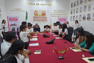 IEPC lleva Cabildo infantil a Berriozábal y sesionan en la sede del Ayuntamiento
