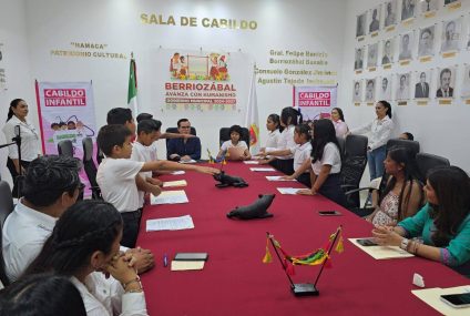 IEPC lleva Cabildo infantil a Berriozábal y sesionan en la sede del Ayuntamiento