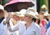 Alcaldesa Valeria Rosales y el comisariado Agustín Solís encabezan desfile