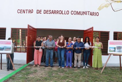 Valeria Rosales inaugura Centro de Desarrollo Comunitario en El Brasil 2 en Villaflores, Chiapas.