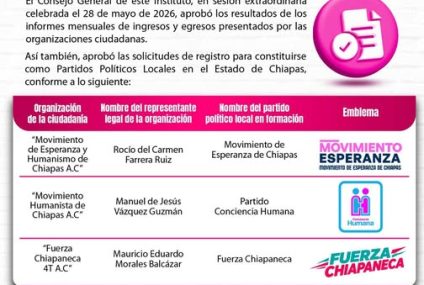 El IEPC aprobó la creación de tres nuevos partidos políticos, mismos que podrán contender en los comicios del 2027.