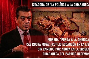 Bitácora de la “política a la chiapaneca” *Tiemblan en MORENA ¿Quiénes tendrán la misma suerte que Rocha Moya? ¿Estará Rutilio Escandón en la lista?
