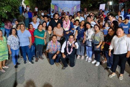 Inaugura Angel Torres reencarpetamiento en Lomas del Oriente, en Tuxtla