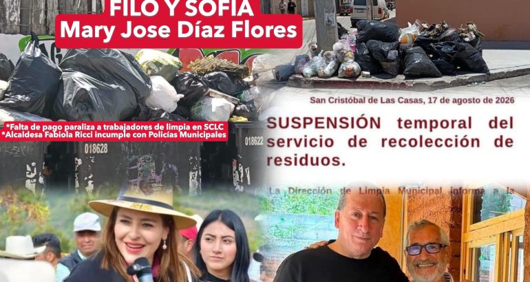 Filo y Sofía *SCLC amanece llena de basura *Ricci no paga retroactivo a trabajadores *Policías municipales de SCLC inconformes