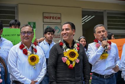 Eduardo Ramírez fortalece infraestructura educativa, carretera e hídrica en Pantepec y Jitotol