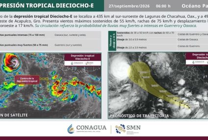 Se forma Depresión Tropical en el Océano Pacífico
