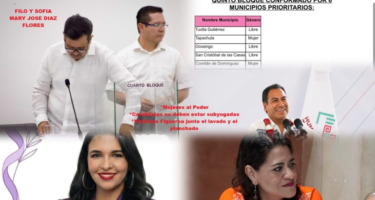Filo y Sofía *Mujeres al poder **Candidatas no deben estar subyugadas *En el IEPC, no hay relevos *A Viridiana se le junta el lavado y planchado Filo y Sofía *Mujeres al poder **Candidatas no deben estar subyugadas *En el IEPC, no hay relevos *A Viridiana se le junta el lavado y planchado