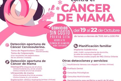 Campaña gratuita de prevención del cáncer de mama, anuncia Ayuntamiento de Tuxtla
