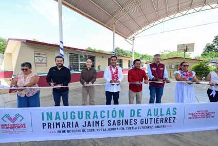 Eduardo Ramírez inaugura obras por más de 3.6 mdp en escuela de Tuxtla Gutiérrez