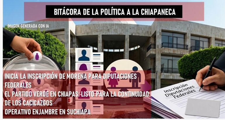 Bitácora de la “política a la chiapaneca”¿Choque entre la Nueva ERA y el CEN de Morena por las diputaciones federales en Tuxtla? Bitácora de la “política a la chiapaneca”¿Choque entre la Nueva ERA y el CEN de Morena por las diputaciones federales en Tuxtla?